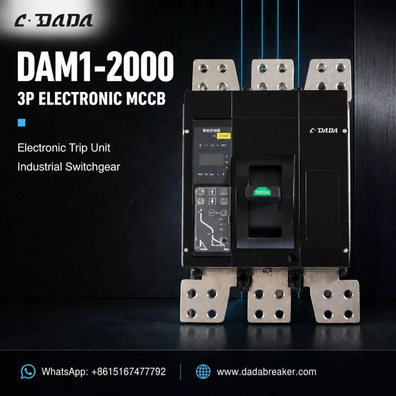 শিল্প সুইচগিয়ারের জন্য DAM1-2000 3P ইলেকট্রনিক MCCB | C·DADA ইলেকট্রিক